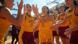 Minnesota Golden Gophers women's basketball team celebrates their No. 17 ranking after winning the WBIT Championship.Image
