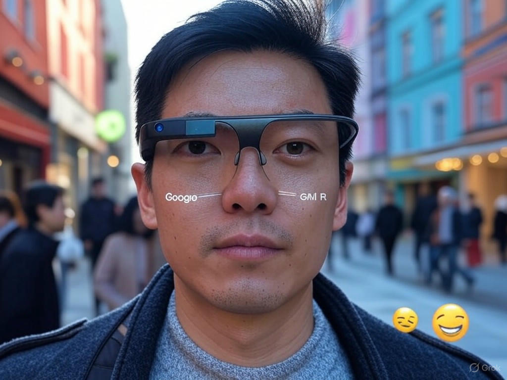Google smart glasses featuring AI agents powered by Gemini, enhancing search, navigation, and personal assistance in everyday life.Image