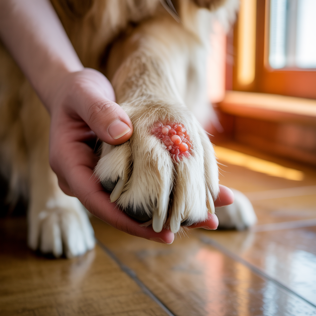 Dog paw infection
