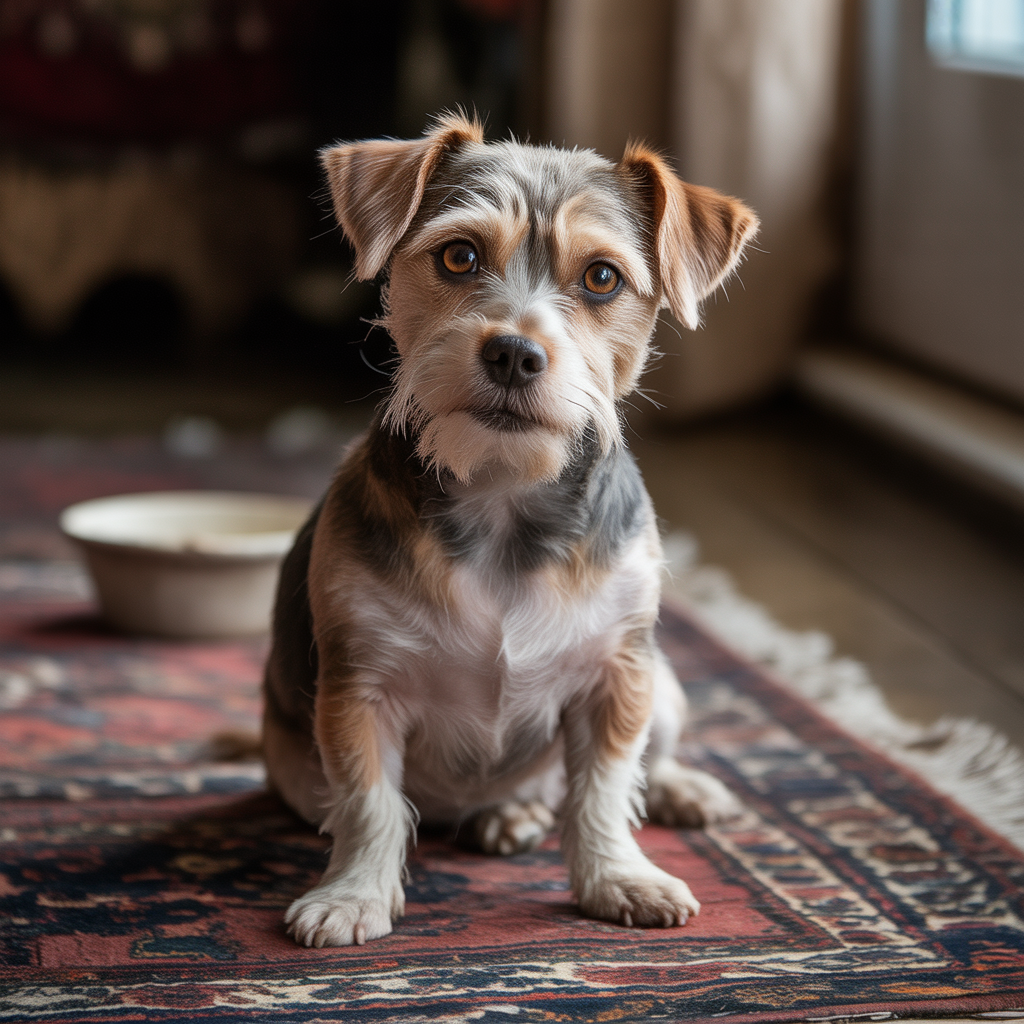 Dog with dry skin