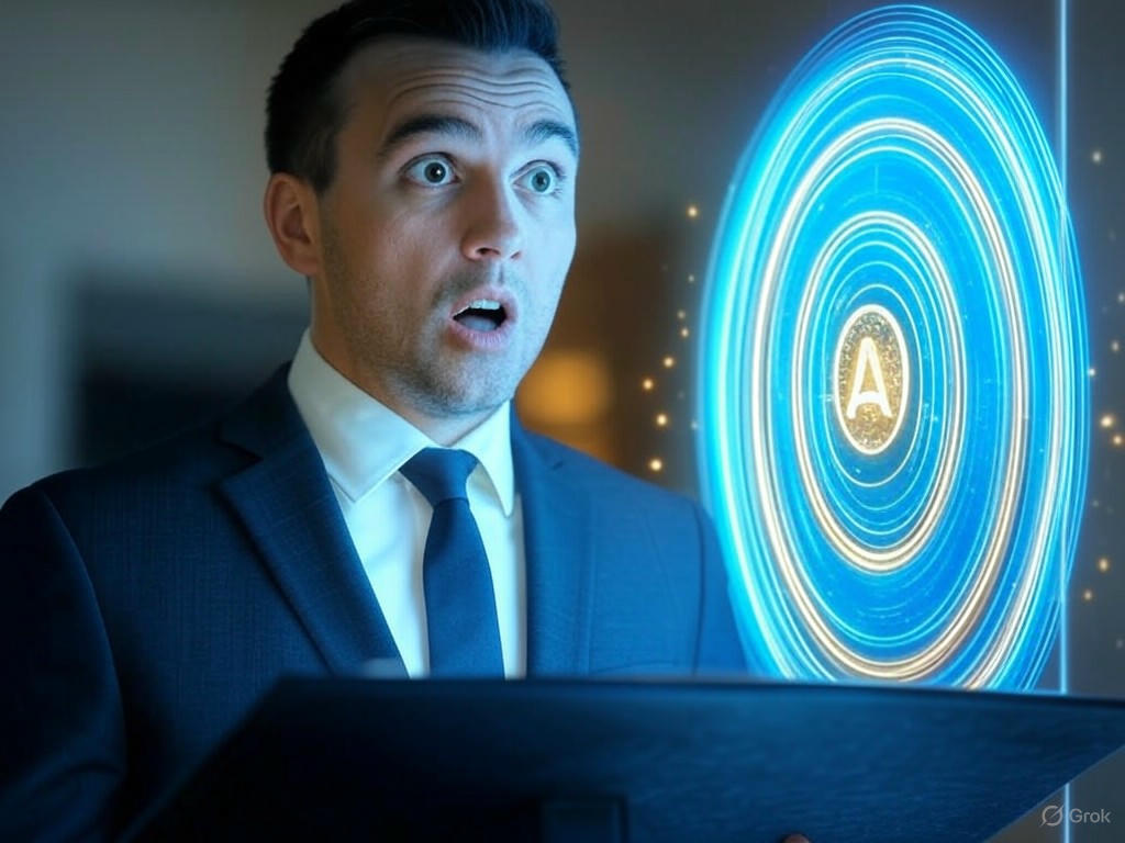 An illustration of AI, represented by a futuristic robot, debating against a human, highlighting the study's findings on AI's superior persuasive performance in debates.Image